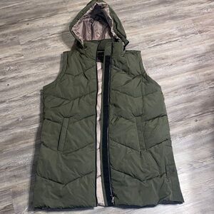 EUC NUAGE Sleeveless Hooded Puffer Jacket L QVC